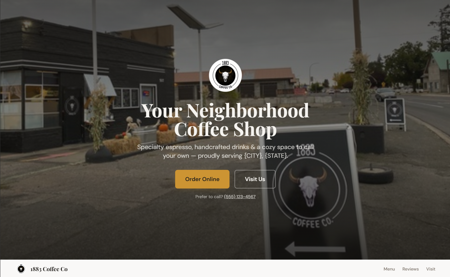 1883 Coffee Co. website preview