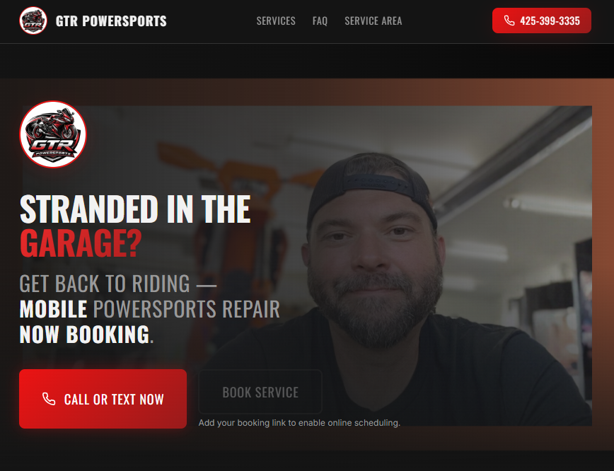GTR Powersports website preview